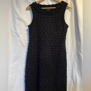 Papillon Blanc Elegant Boucle Black Sleeveless Dress Women Sm